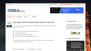 
                            3. Ozkula Hosting Blog – 530 Login authentication failed Hatasının ...