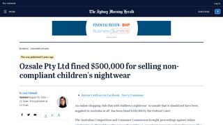
                            10. Ozsale Pty Ltd fined $500,000 for selling non-compliant ...