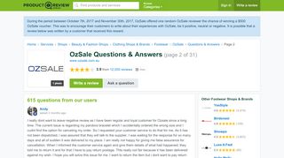 
                            6. OzSale Questions (page 2) - ProductReview.com.au