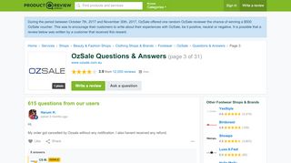 
                            10. OzSale Questions (page 3) - ProductReview.com.au