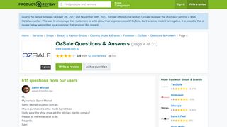 
                            7. OzSale Questions (page 4) - ProductReview.com.au