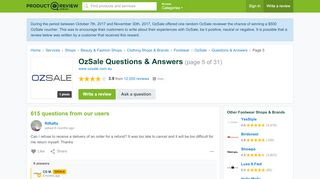 
                            9. OzSale Questions (page 5) - ProductReview.com.au
