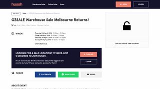 
                            13. OZSALE Warehouse Sale Melbourne Returns! — hussh