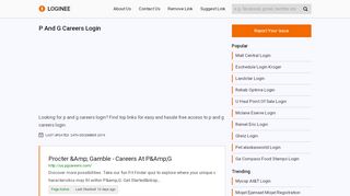 
                            10. P And G Careers Login