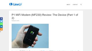 
                            13. P1 MiFi Modem (MF230) Review: The Device - LiewCF ...
