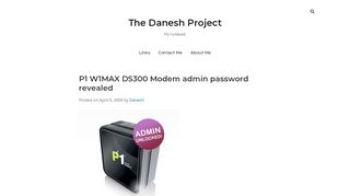 
                            11. P1 W1MAX DS300 Modem admin password revealed | The ...