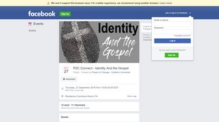 
                            11. P2C Connect - Identity And the Gospel - Facebook