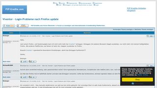 
                            8. P2P-Kredite.com :: Thema - Viventor - Login-Probleme nach Firefox ...