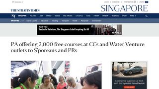 
                            7. PA offering 2,000 free courses at CCs and Water Venture outlets to S ...