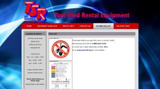 
                            5. PA one call 811 - Tool Shed Rental