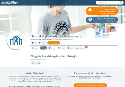 
                            11. På Skolkollen.se kan du följa vardagen på Handskerydsskolan i Nässjö