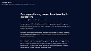 
                            4. Paano gamitin ang coins.ph sa Kolotibablo at 2captcha | Jhonna Mora