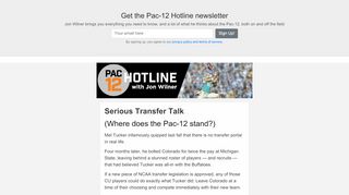 
                            8. Pac-12 Hotline newsletter sign up