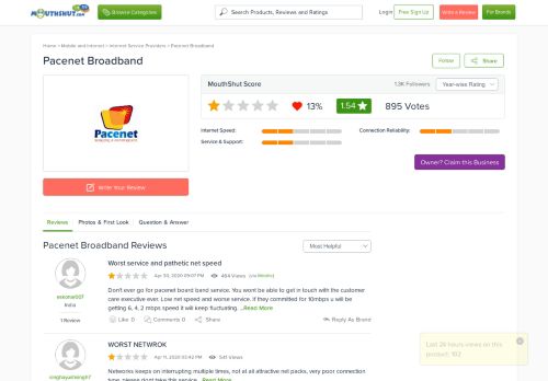 
                            12. PACENET BROADBAND Reviews | Broadband | Wireless | Ratings