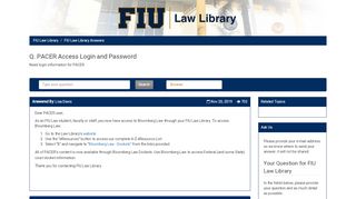 
                            9. PACER Access Login and Password - FIU Law Library Answers