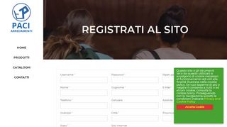 
                            6. Paci Arredamenti Scolastici | Registrati al Sito