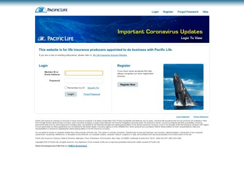 
                            9. Pacific Life - Life Insurance Producers - Login