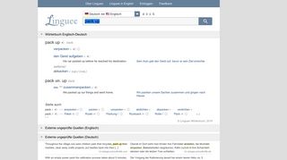 
                            12. pack up - Deutsch-Übersetzung – Linguee Wörterbuch