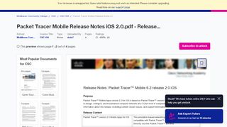 
                            5. Packet Tracer Mobile Release Notes iOS 2.0.pdf - Course Hero