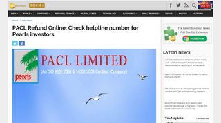 
                            6. PACL Refund Online: Check helpline number for Pearls investors ...