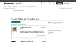 
                            5. Pacote de internet na msc - Cruzeiros Fórum - TripAdvisor