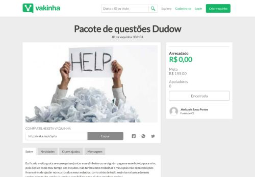 
                            12. Pacote de questões Dudow - Vaquinhas online | Vakinha.com.br