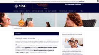 
                            3. Pacotes de Wifi e Internet - MSC Cruzeiros