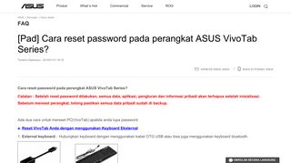 
                            11. [Pad] Cara reset password pada perangkat ASUS VivoTab Series ...