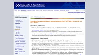 
                            9. Pädagogische Hochschule Freiburg: ISP-Anmeldung