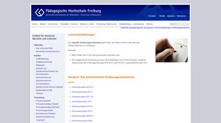
                            8. Pädagogische Hochschule Freiburg: Vorlesungsverzeichnis