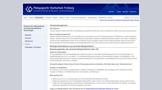 
                            5. Pädagogische Hochschule Freiburg: ZIK: Campusmanagement