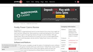 
                            9. Paddy Power Casino Bonus + Free Spins for the UK - Gambling.com