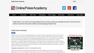 
                            9. Paddy Power Download | Online Poker Academy