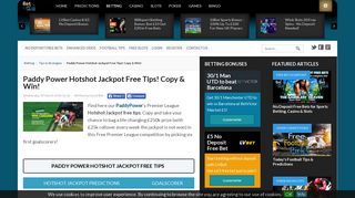 
                            11. Paddy Power Hotshot Jackpot Free Tips! Copy & Win! | BetAndSkill