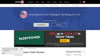 
                            5. Paddy Power Poker Tokens & Bonus for the UK - Gambling.com