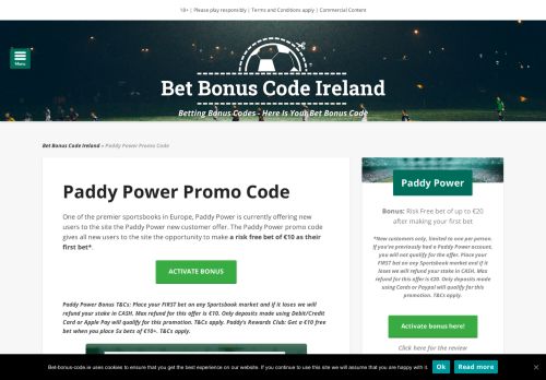 
                            11. Paddy Power Promo Code February 2019 ▷▷ €20 Risk Free Bet ◁◁