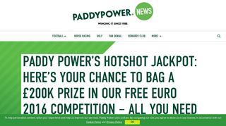 
                            3. Paddy Power's Hotshot Jackpot: Here's your chance to bag a £200k ...