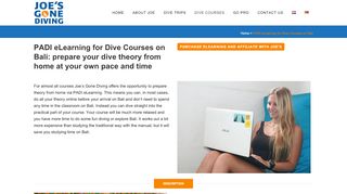 
                            7. PADI eLearning for Bali Dive Courses with Joe's Gone Diving