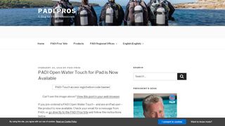 
                            8. PADI Open Water Touch for iPad is Now Available – PADI Pros ...