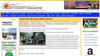 
                            13. Padre Dam Municipal Water District | East County Magazine