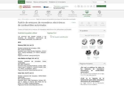 
                            13. Padrón de emisores de monederos electrónicos de combustibles ...