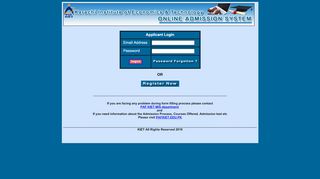 
                            7. PAF-KIET Online Admission System - KIET LMS