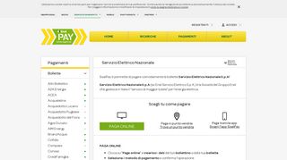 
                            11. Paga online le Bollette del Servizio Elettrico Nazionale con SisalPay ...