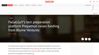 
                            12. PaGaLGuY's test preparation platform Prepathon raises funding from ...