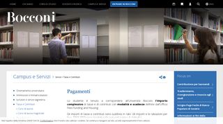 
                            9. Pagamenti - Università Bocconi Milano