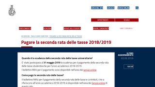 
                            3. Pagare la seconda rata delle tasse - Iscrizioni - Università degli ... - UniFI