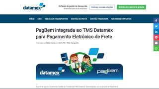 
                            13. PagBem integrada ao TMS Datamex para Pagamento Eletrônico de ...