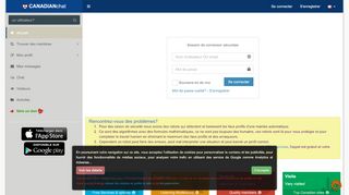 
                            9. Page de connexion - meilleur site de chat au Canada