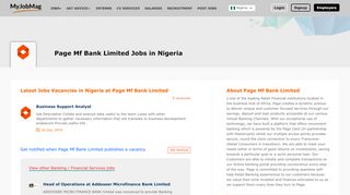 
                            5. Page Mf Bank Limited Jobs and Vacancies in Nigeria February 2019 ...