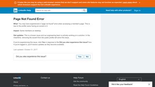 
                            1. Page Not Found Error | LinkedIn Help